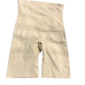 Women’s High Waist Shapewear Shorts Beige Nude Slimming Compression Size L